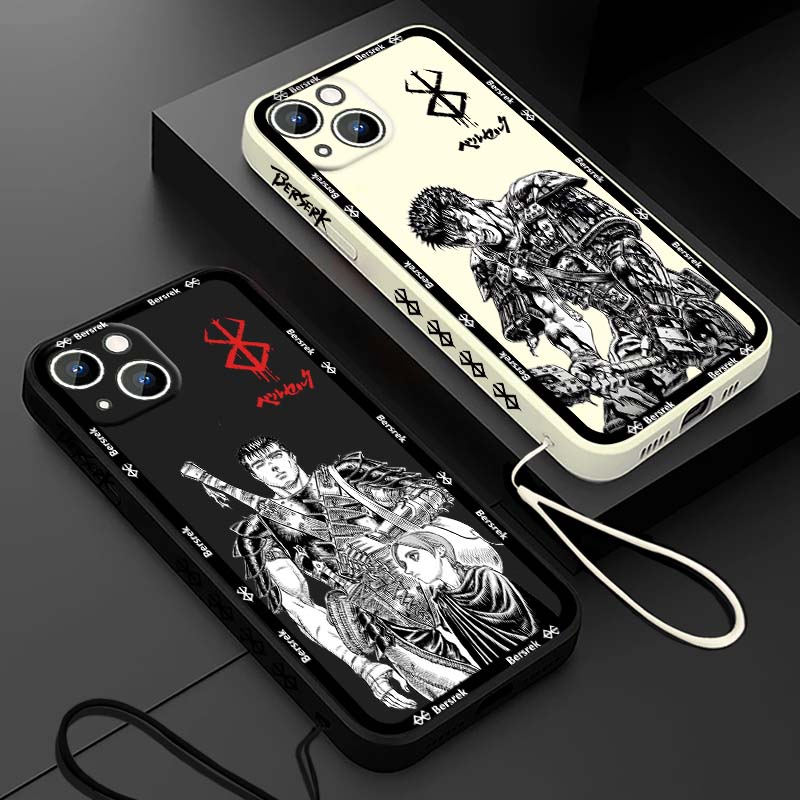 Phone Case Anime - Capa de Celular Líquida com Cordão
