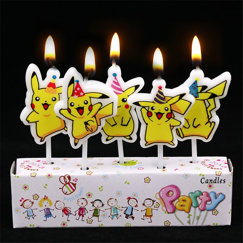 Pokemon Anime Merchandise - 5 pçs/lote pokemon bolo de aniversário